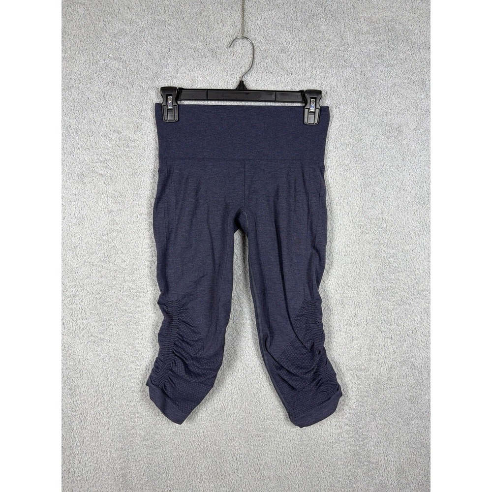 Lululemon In The Flow II Womens 4 Blue Ruched Activewear Elastic Waist‎ Pull On